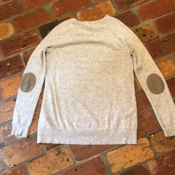J Crew Woo/rabbit Sweater Elbow Patch Stripe Side Button szXXS - Picture 5 of 8